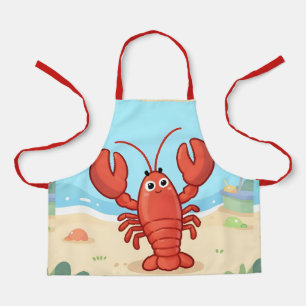 Lieve kreeft op het strand schort