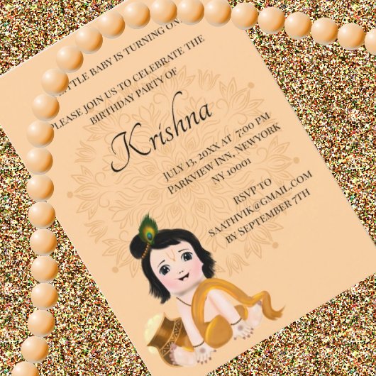 Lieve Krishna kaart voor verjaardag - Krishna kuns