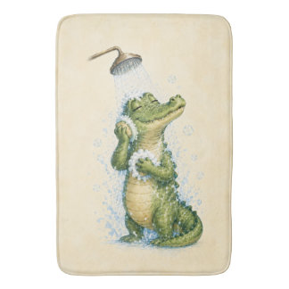 Lieve Krokodil Douche Waterverf Badmat