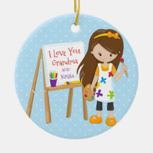 Lieve kunstenaar grootouder Kerst ornament