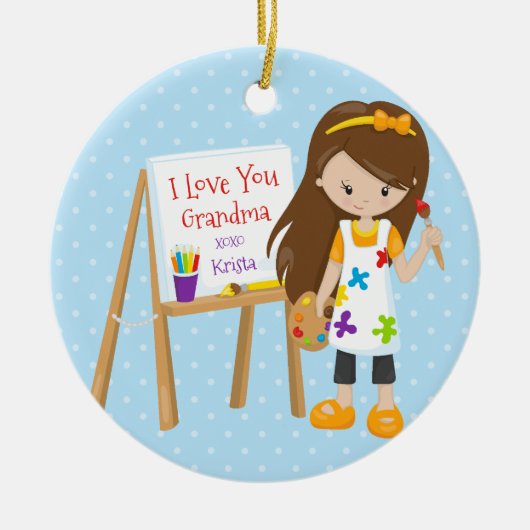 Lieve kunstenaar grootouder Kerst ornament (Voorkant)