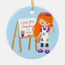 Lieve kunstenaar grootouder Kerst ornament