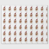 Lieve Labradoedle Dog die Kerstmis schildert Cadeaupapier (Vlak)