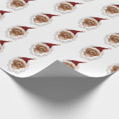 Lieve Labradoedle Dog die Kerstmis schildert Cadeaupapier (Hoek)