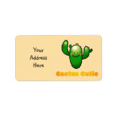 Lieve Lachende Cactus (retouradres) Etiket (Voorkant)