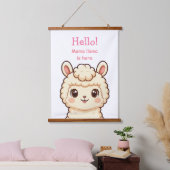 Lieve lama illustratie ontwerp hangend wandkleed (Slaapkamer)