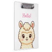 Lieve lama illustratie ontwerp klembord (Rechts)