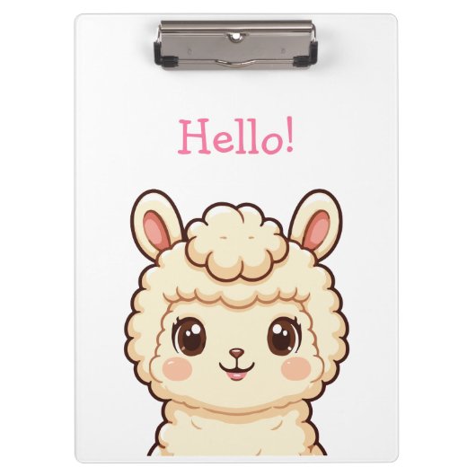 Lieve lama illustratie ontwerp klembord (Voorkant)