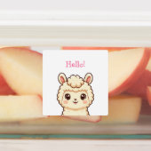 Lieve lama illustratie ontwerp labels (Aangebracht)