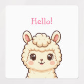 Lieve lama illustratie ontwerp labels (Design 1)