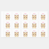 Lieve lama illustratie ontwerp labels (Vel)