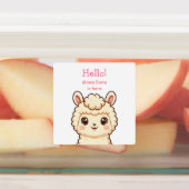Lieve lama illustratie ontwerp labels (Aangebracht)