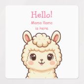 Lieve lama illustratie ontwerp labels (Design 1)