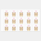Lieve lama illustratie ontwerp labels (Vel)