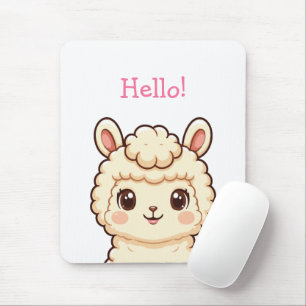 Lieve lama illustratie ontwerp muismat