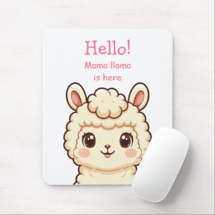 Lieve lama illustratie ontwerp muismat