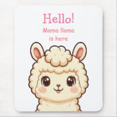 Lieve lama illustratie ontwerp muismat (Voorkant)