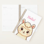 Lieve lama illustratie ontwerp planner (Display)