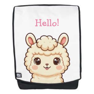 Lieve lama illustratie ontwerp rugtassen