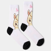 Lieve lama illustratie ontwerp sokken (Rechts)
