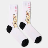 Lieve lama illustratie ontwerp sokken (Rechts)