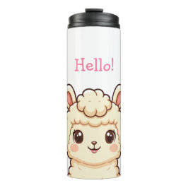 Lieve lama illustratie ontwerp thermosbeker