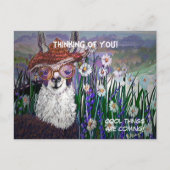 .Lieve Lama Kunst Met Bril. En Kunst Briefkaart (Voorkant)