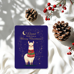 Lieve Lama met Sterren Kersttrui Feestdagenkaart