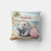 Lieve Lamantijn Meisjes Persoonlijk Kussen (Voorkant)