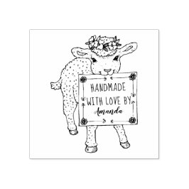 Lieve Lammetje Bord Met Naam Handgemaakt Met Liefd Rubberstempel