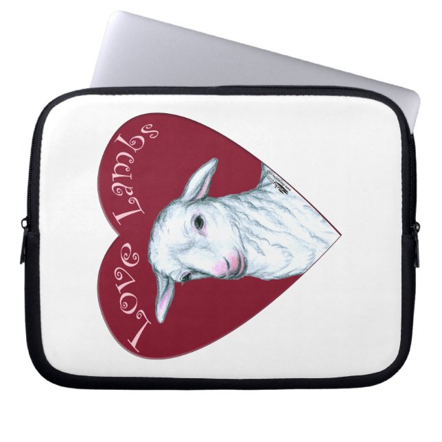 Lieve Lammetjes Laptop Sleeve (Voorkant)