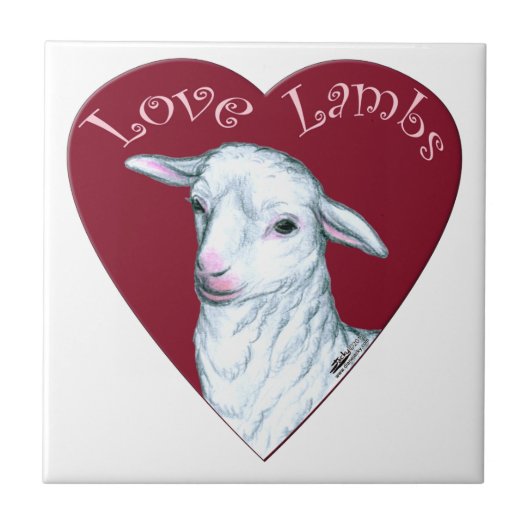 Lieve Lammetjes Tegeltje (Voorkant)
