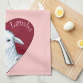 Lieve Lammetjes Theedoek (Quarter Fold)