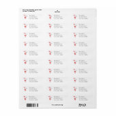 Lieve Landelijke Kerstman Kerst Retourlabels Etiket (Full Sheet)