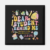 Lieve leerling achter mij Terug naar school Leraar Magneet (Voorkant)