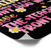 Lieve leerling achter mij Terug naar school Leraar Poster (Hoek)