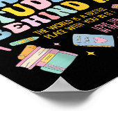 Lieve leerling achter mij Terug naar school Leraar Poster (Hoek)