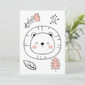 Lieve Leeuw Handgetekend Kaart (Staand voorkant)