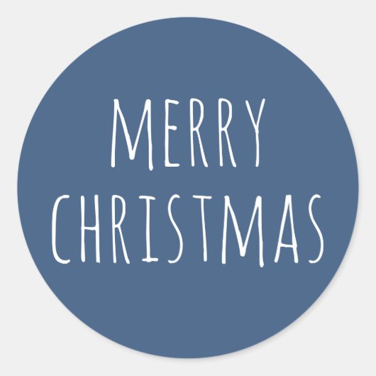 Lieve leiblauwe winter | Knus kerstfeest Ronde Sticker (Voorkant)