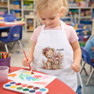 Lieve Lente Teddybeer Illustratie Kinder Schort
