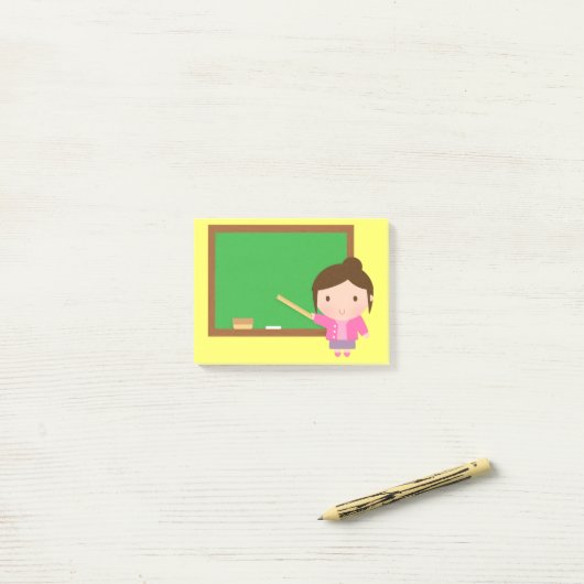 Lieve leraar schoolbord post-it® notes (Op bureau)