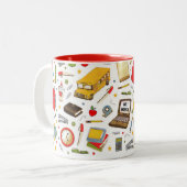 Lieve leraar tweekleurige koffiemok (Voorkant links)