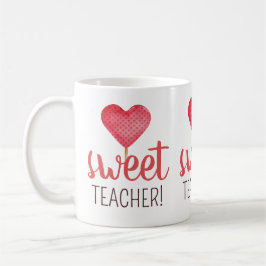 Lieve lerares met zoete roze snoep valentine cadea koffiemok