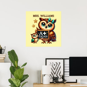 Lieve Lerares prijs voeg naam toe Poster