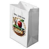 Lieve lerares voeg naam toe medium cadeauzakje (Achterkant Gekanteld)
