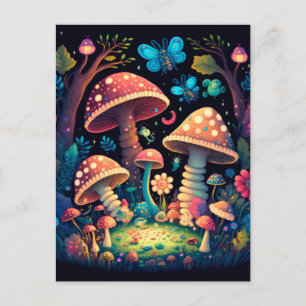 Lieve leuke magische paddenstoelen briefkaart