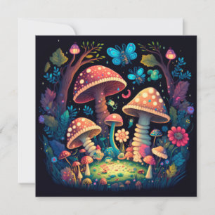 Lieve leuke magische paddenstoelen kaart