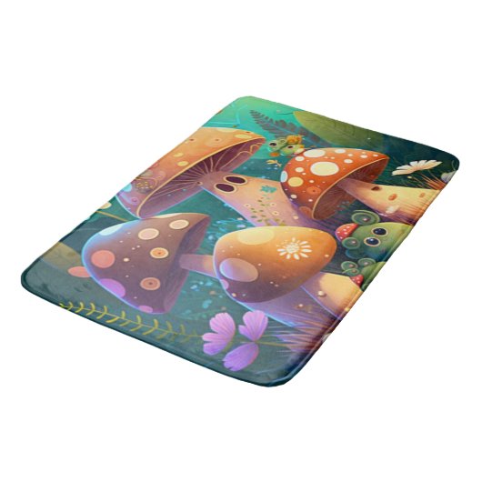 Lieve leuke paddenstoelen voor de kinderkamer badmat (Gekanteld)
