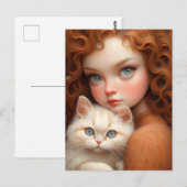 Lieve liefde, kattenliefhebber briefkaart (Voorkant / Achterkant)