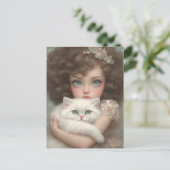 Lieve liefde, kattenliefhebber briefkaart (Staand voorkant)